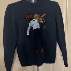 Levi's Dark Blue Sweater with Cowboy Graphic